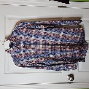 Southern Marsh Performance Material Plaid Button Down Shirt, Men's Small